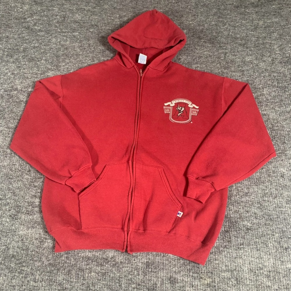 VTG Alabama Crimsonson Tide Hoodie Mens XL Full Zip Sweatshirt Russel Retro‎ 90s